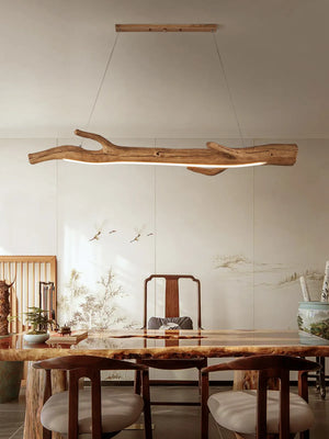 Resin Wooden Trunk Pendant Light -  LED Hanging Lamp - Chandelier - Ceiling Light