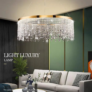 2023 Modern LED Clear Crystal Ceiling Chandeliers - Luxury Living