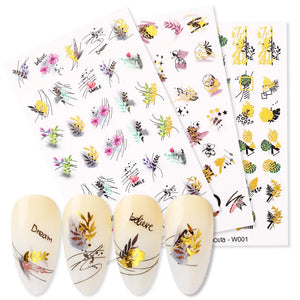 Beautiful Floral Nail Stickers