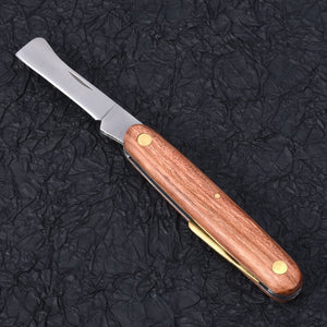 Grafting Tools Foldable Grafting Pruning Knife - Stainless Steel Wooden or Plastic Handle