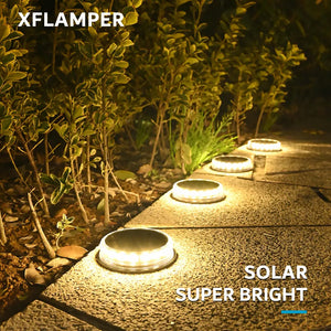 4PCS Super Bright LED Solar Path Light - IP65 Waterproof 3.7V 1200mAH