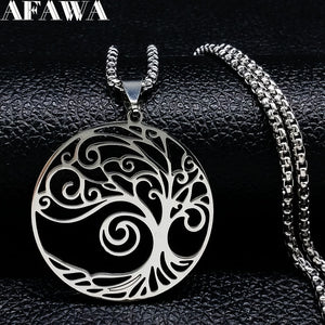 Tree of Life Stainless Steel Necklace Unisex