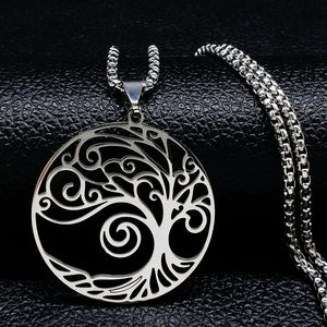 Tree of Life Stainless Steel Necklace Unisex