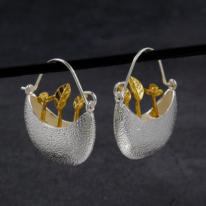 Flower Pot Shape Earrings For Women