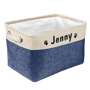 Personalized Pet Dog Toy Storage Basket